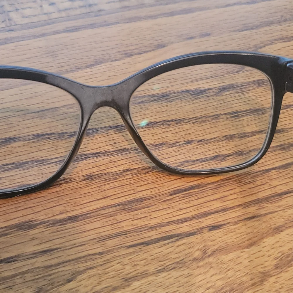 Chanel Iconic CC Signature Black Silver Pewter Optical Small Glasses Frame